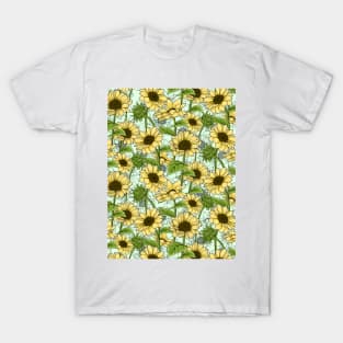 Sunflowers Pattern T-Shirt